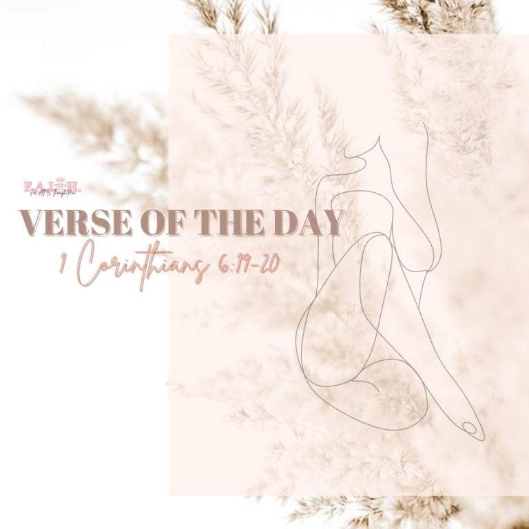 VERSE OF THE DAY: 1 Corinthians 6:19-20