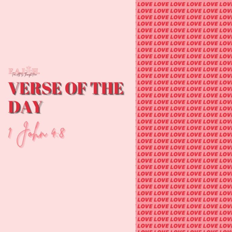 VERSE OF THE DAY: 1 John 4:8