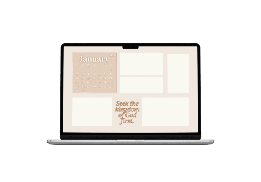 Desktop Wallpaper Calendar 2023 and Folder Icons Neutral Aesthetic ...