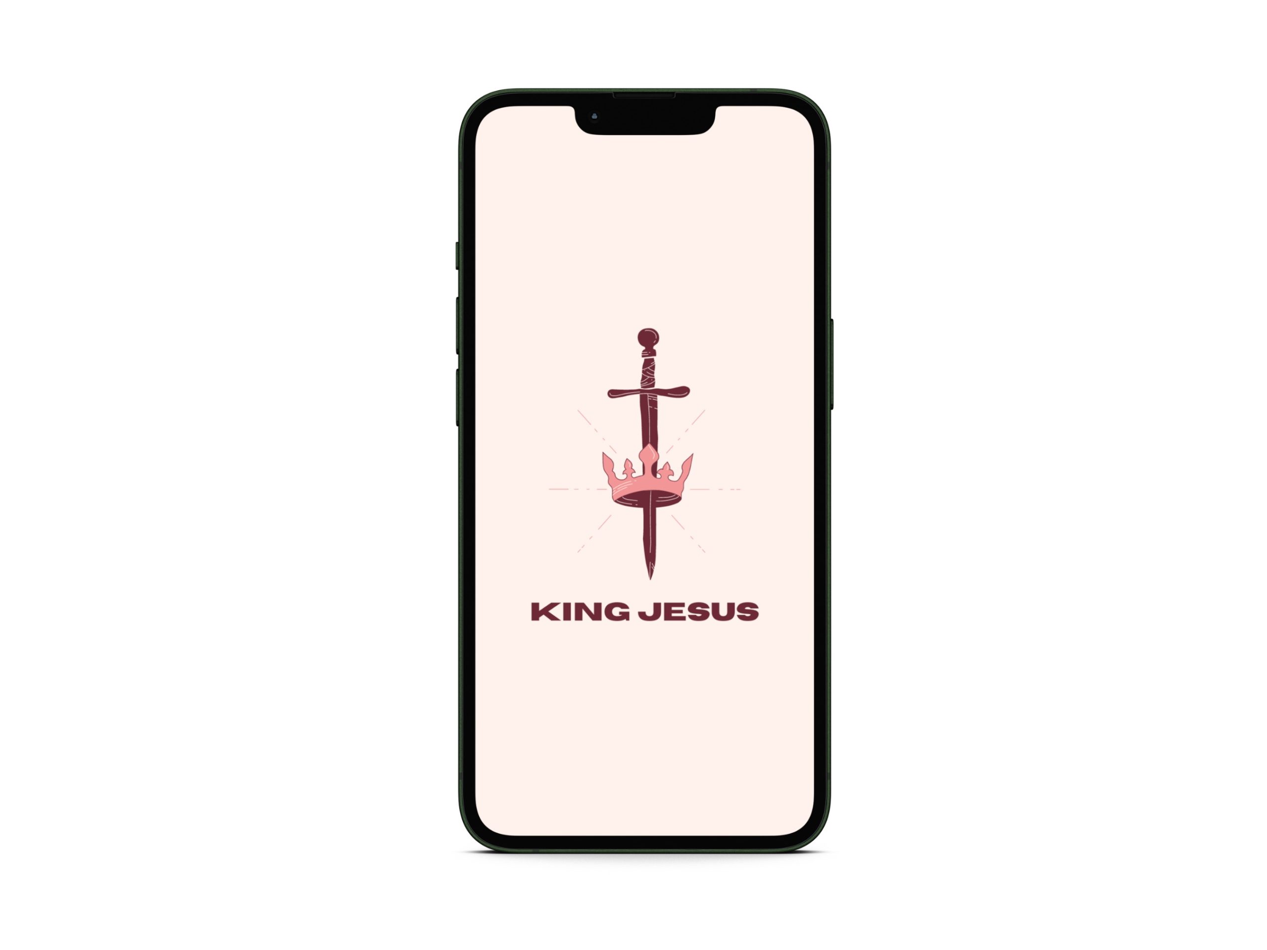 King Jesus Phone Wallpaper Set of 3 Pink Aesthetic - For All Is Through Him