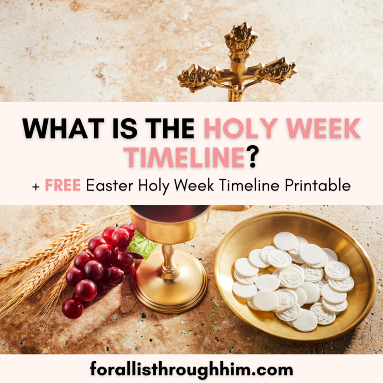 what is the holy week timeline?